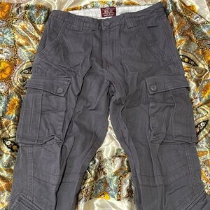 Gray adjustable cargo pants